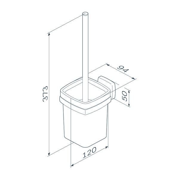 A9033422 Gem, Стойка с туалетной щеткой, черная