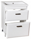 Тумба напольная Style line Лотос 60 под раковину Комо 60, Люкс белая, PLUS
