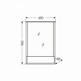Зеркальный шкаф Вегас 60 Санта 700178