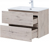 Тумба под раковину Aquanet Алвита New 70 2 ящика, дуб веллингтон белый 00303910