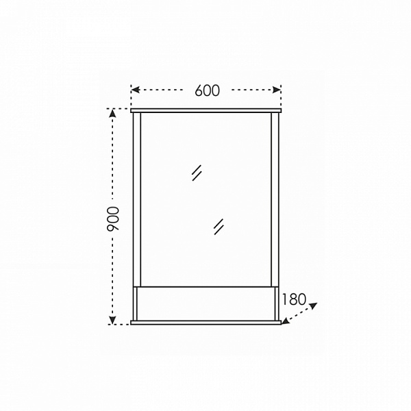 Зеркальный шкаф Вегас 60 Санта 700178