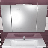 Зеркальный шкаф Стандарт 120, со светом Санта 113020