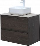 Тумба под раковину Aquanet Nova Lite 75 дуб черный (2 ящика) 00287895