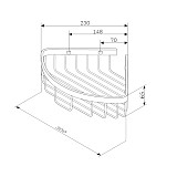 A7452100 Sense L Корзина для душа угловая, хром