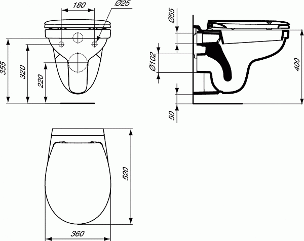 Унитаз подвесной Ideal Standard Ecco/Eurovit E876901