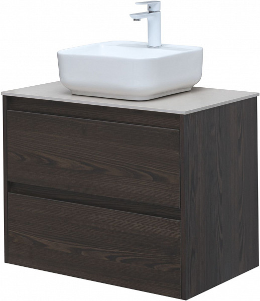 Тумба под раковину Aquanet Nova Lite 75 дуб черный (2 ящика) 00287895