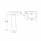 Раковина Santeri Pro белый 131155S0010B0