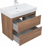 Тумба под раковину Aquanet Nova Lite 75 дуб шоколадный (2 ящика) 00287880