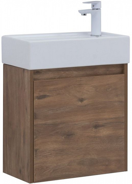 Тумба под раковину Aquanet Nova Lite 50 дуб рустикальный (1 дверца) 00298855