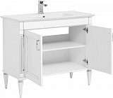 Тумба под раковину Aquanet Селена 105 белый/серебро (2 дверцы) 00201650