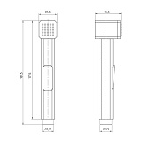 Гигиеническая лейка, черная матовая, Axes, IDDIS, AXE1F1Bi20