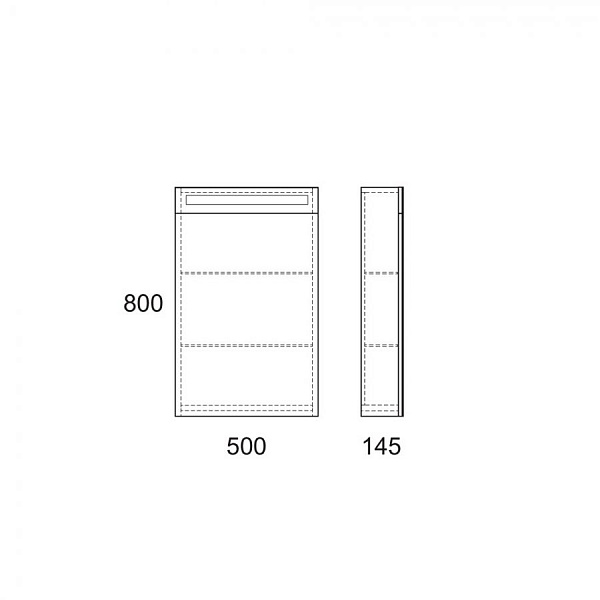 Зеркальный шкаф Runn 50 с LED подсветкой