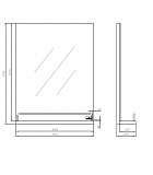 Зеркало Cersanit  Smart 50 см  B-LU-SMA