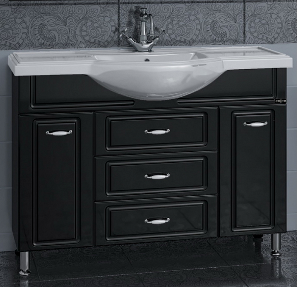 Тумба под раковину Монарх 120 черная Санта 700160