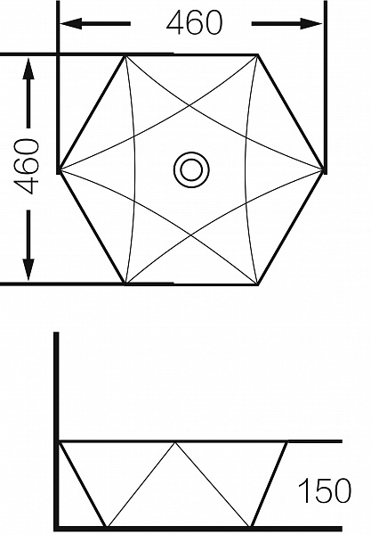 Раковина GR-3029 (460*460*150) БЕЛАЯ