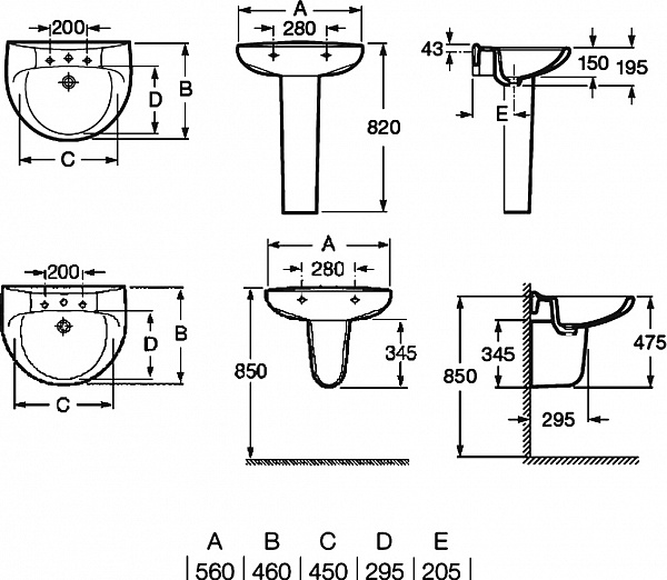 Раковина Roca Victoria 56x46 32739300Y