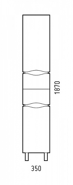 Шкаф-пенал Corozo "Бостон 35 Z2", корзина, антик