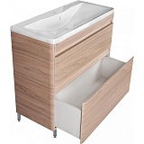Тумба напольная Style line Атлантика 100, Люкс ясень перламутр, под раковину, PLUS