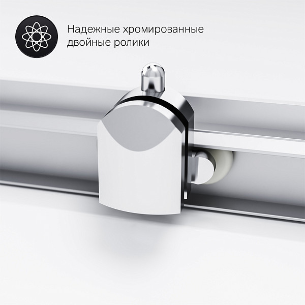 W90G-404-120290-MT Gem Twin Slide 120x90. Душевое ограждение,120x90, профиль мат хром, стекло прозра