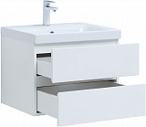 Тумба под раковину Aquanet Беркли 60 белый глянец (2 ящика) 00302349