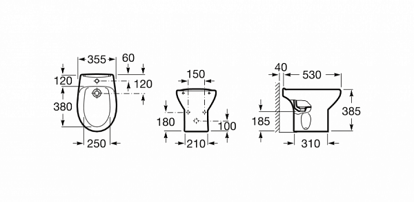 Биде Roca Victoria напольное 357390000