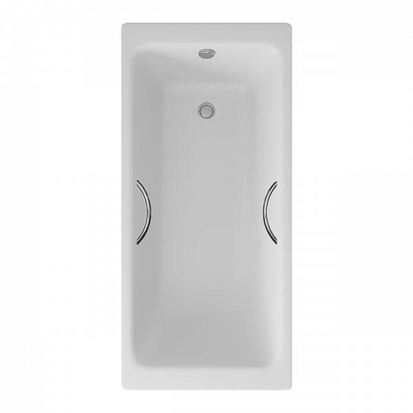 Ванна чугунная Delice Parallel 1500х700 с ручками и антискользящим покрытием