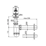 Сифон для раковины AlcaPlast A41 с донным клапаном