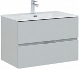 Тумба под раковину Aquanet Алвита New 80 2 ящика, серый 00277516