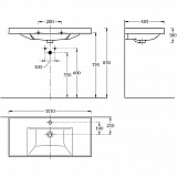Раковина на тумбу Kerama Marazzi Cubo CU.wb.100
