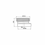 Манжета Koller Pool для унитаза эксцентрическая (A990)