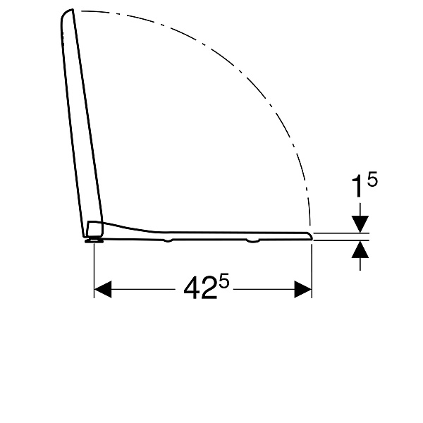 Крышка-сиденье для унитаза Geberit Smyle 500.236.01.1 с микролифтом