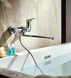 Смеситель для ванны c длинным изливом Bravat Vega F6119177CP-01L