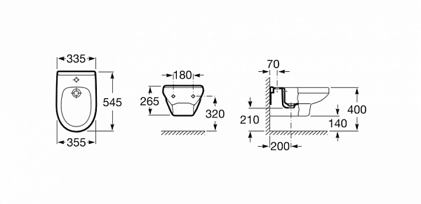Биде Roca Victoria Laura подвесное 35530500S