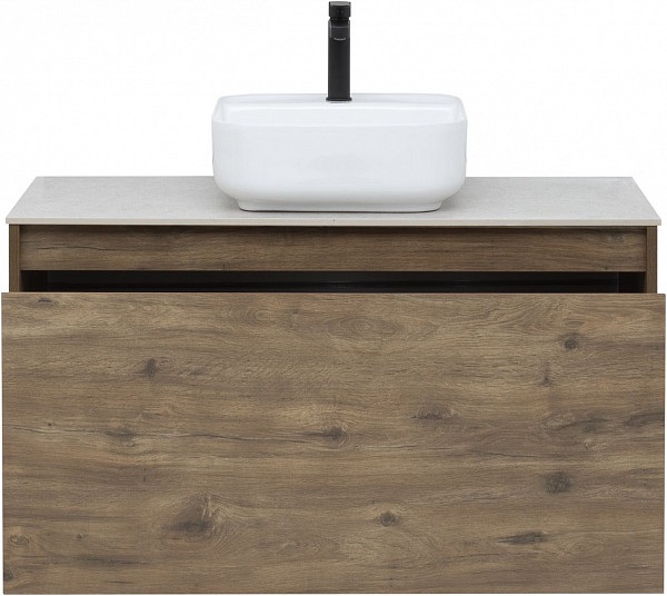 Тумба под раковину Aquanet Nova Lite 100 дуб рустикальный (1 ящик) 00249520
