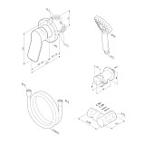 FB85A2H002 X-Joy, набор: см-ль д/душа, душевой набор ( ручн.душ 110 мм, 1 режим), шланговое присоеди