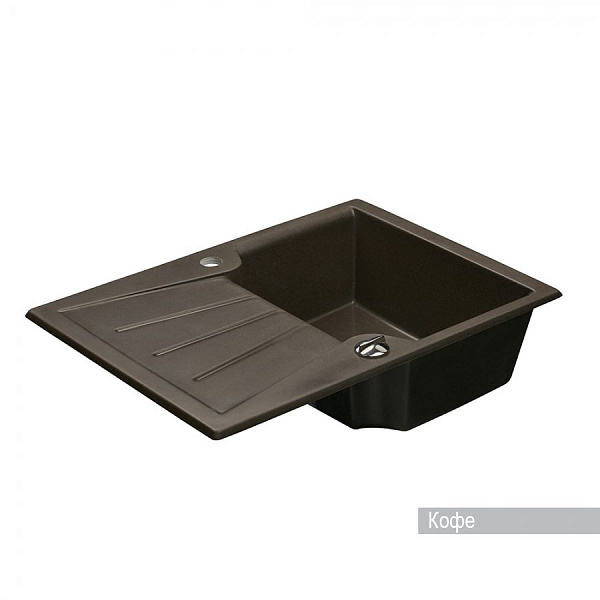 Мойка для кухни Aquaton Монца прямоугольная с крылом кофе 1A716032MC280