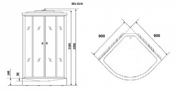 Душевая кабина Niagara Ultra  NG-301-01N Мозаик