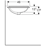 Раковина встраиваемая Geberit VariForm 58 500.764.01.2
