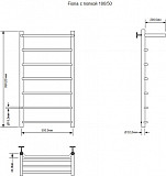 Полотенцесушитель электрический Aquanet Fiona 100х50 Тэн справа, с полкой 00282000