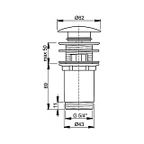 Донный клапан для раковины Alcaplast A392 click/clack