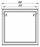 Зеркало Акватон Идель 84x85 1A195702IDM70
