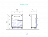Тумба под раковину VIGO Martina 60 см tn.MAR.STI.65.2D.1Y