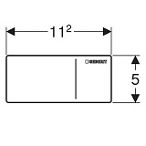 Клавиша смыва Geberit Omega 70 115.084.FW.1 нержавеющая сталь
