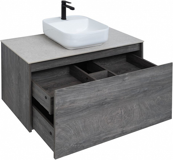 Тумба под раковину Aquanet Nova Lite 100 дуб рошелье (1 ящик) 00242579