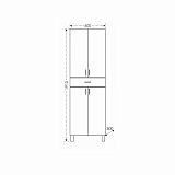 Пенал Дублин 60 напольный Санта 523002
