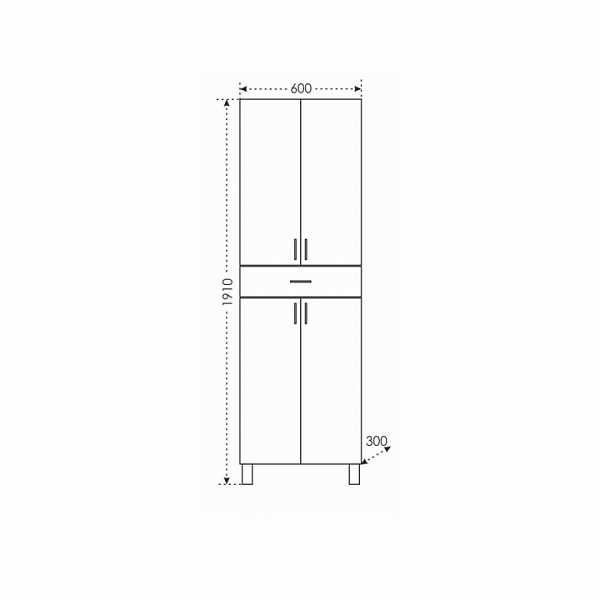 Пенал Дублин 60 напольный Санта 523002