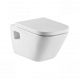 Комплект Инсталляция в комплекте с пневматической панелью слива OLI 80 300573pKA00 + Унитаз (чаша) Roca The Gap подвесной 346477000 + Крышка для чаши Roca The Gap Soft Close 801472004 с микролифтом, петли хром