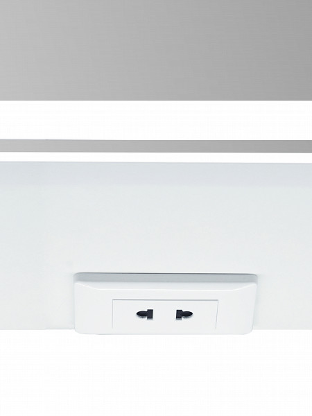 Зеркало-шкаф Континент "Elliott LED" 800х800 с датчиком движения, розеткой