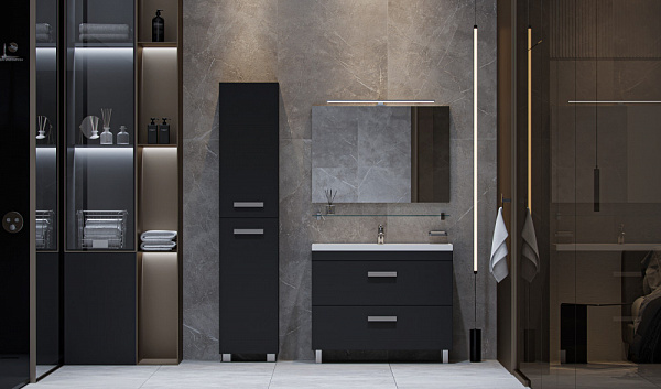 Пенал напольный Orlando 190, серый