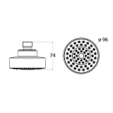 Душевая насадка верхняя круглая, хром, мини, IDDIS, 007MINPi64